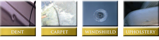 Repair of Dents, Dings, Carpet, Windshield & Upholstery